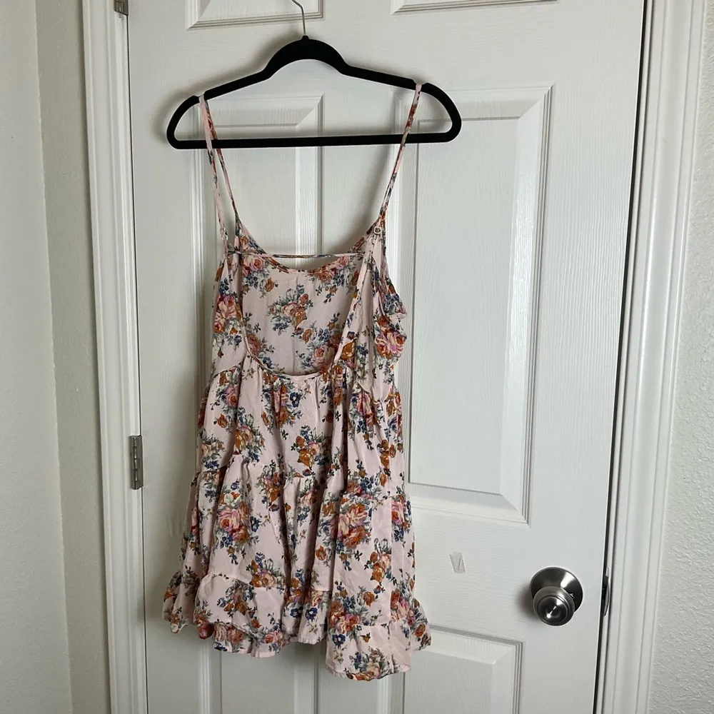 Forever 21 Floral Spaghetti Strap Dress size large Pink - Image 8