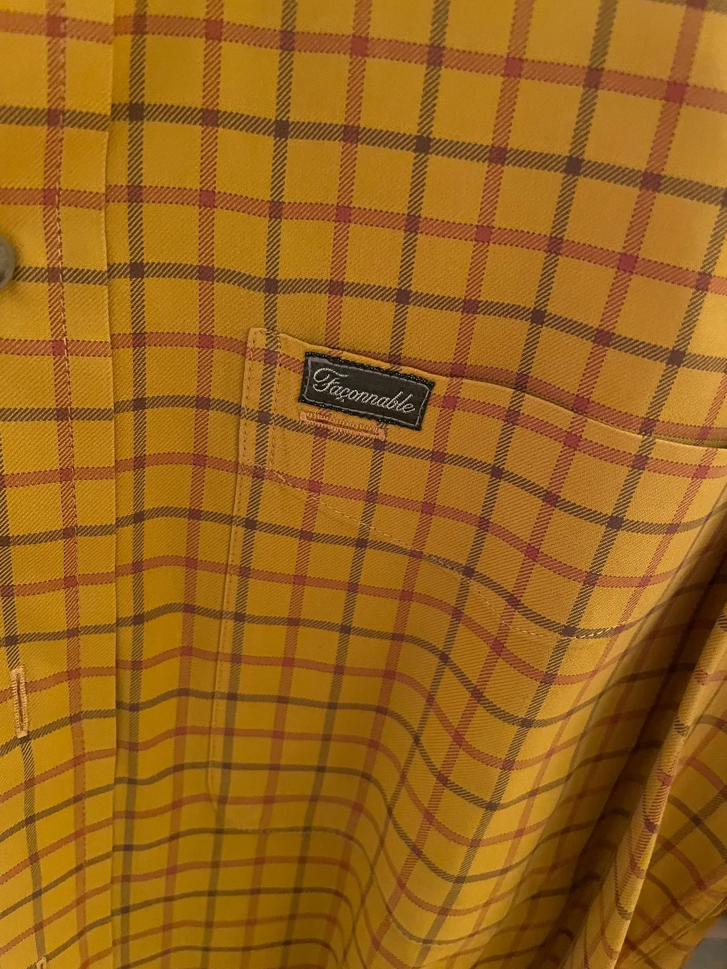 Faconnable Yellow/Gold Button Down Longsleeve - Image 3
