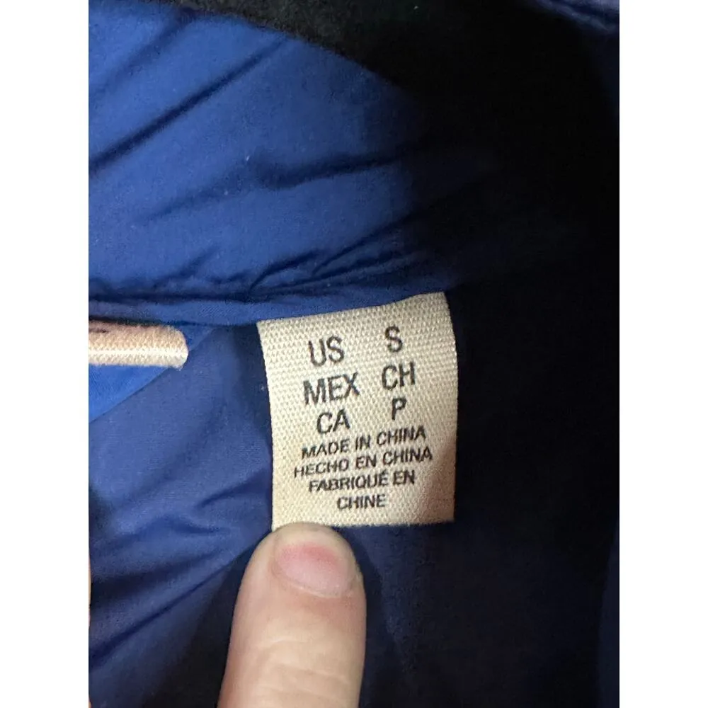 Y2K DKNY Blue Windbreaker Long Sleeve Zip Up Hooded Crop Rain Jacket Size Small - Image 9