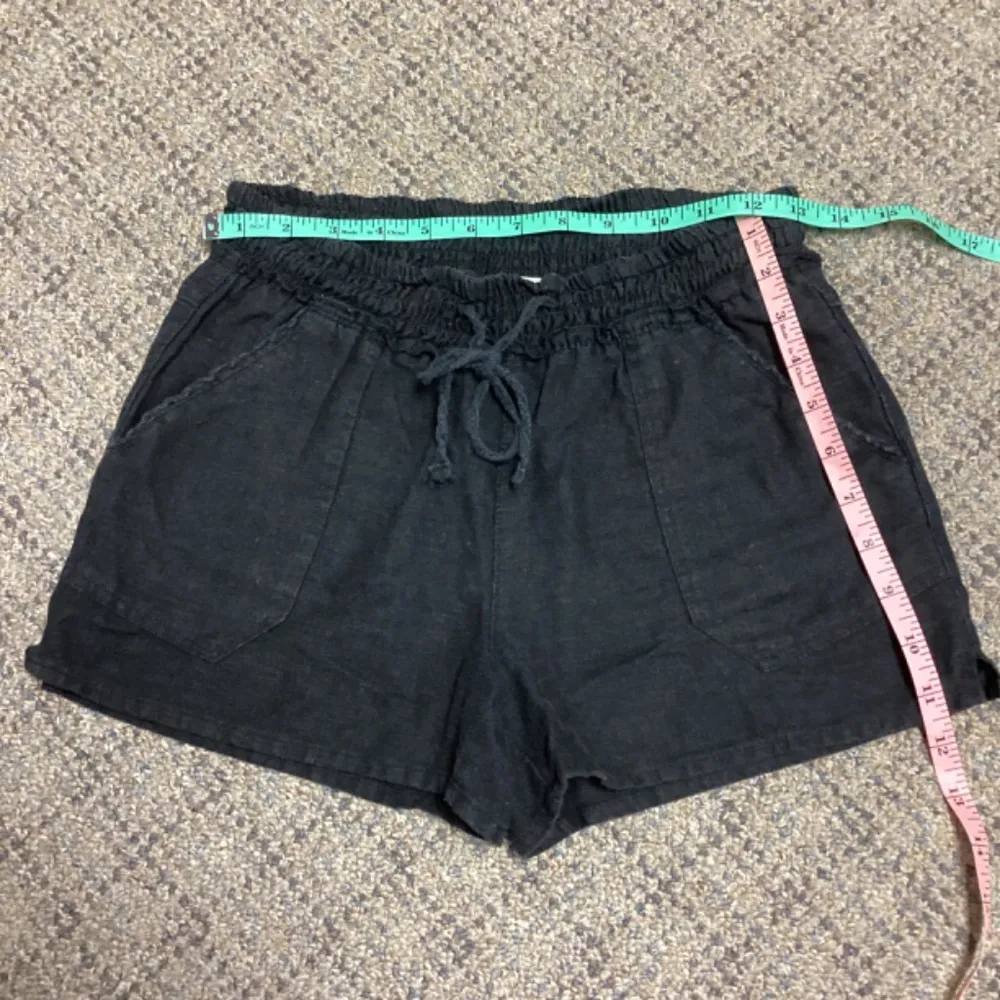 Rewind Black Linen Tie w/ Front &Back Pockets Shorts * Size Juniors XS - Image 3