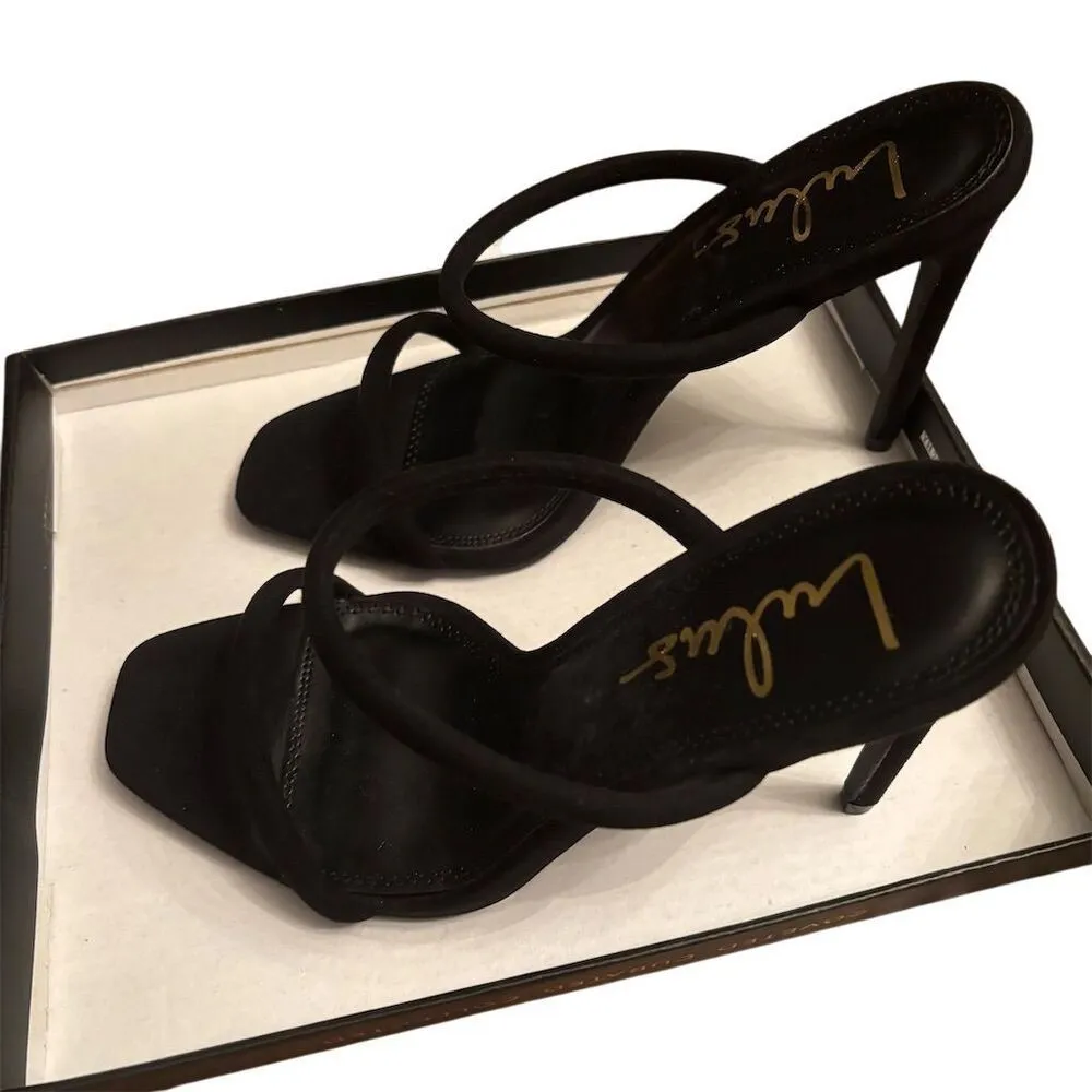 Lulus Women's theyaa Black Strappy High Heel Sandals Size 7.5 Formal - Image 7
