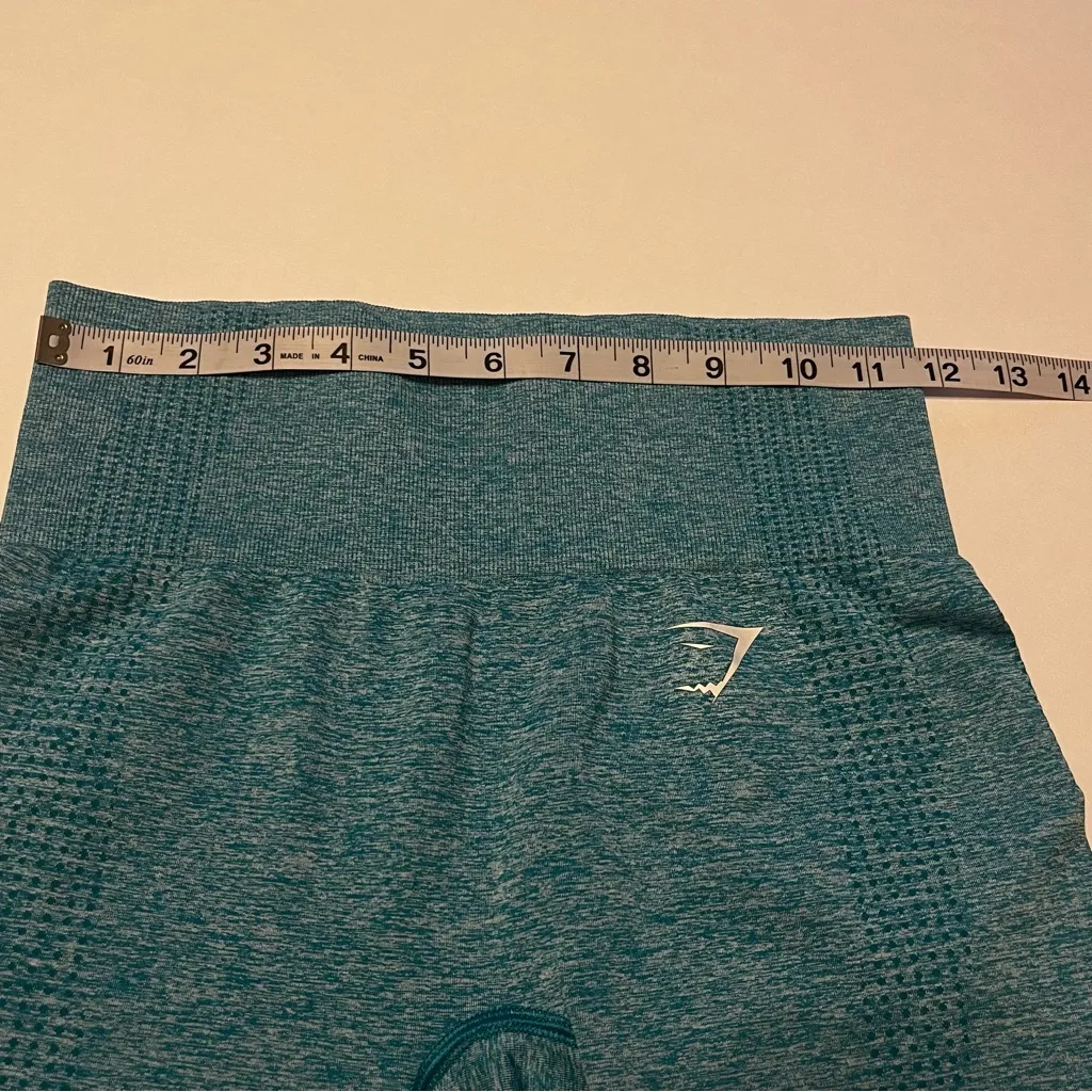 GymShark Womens Size XS Teal Blue Green Athletic Leggings Workout‎ Gym Stretch - Image 4