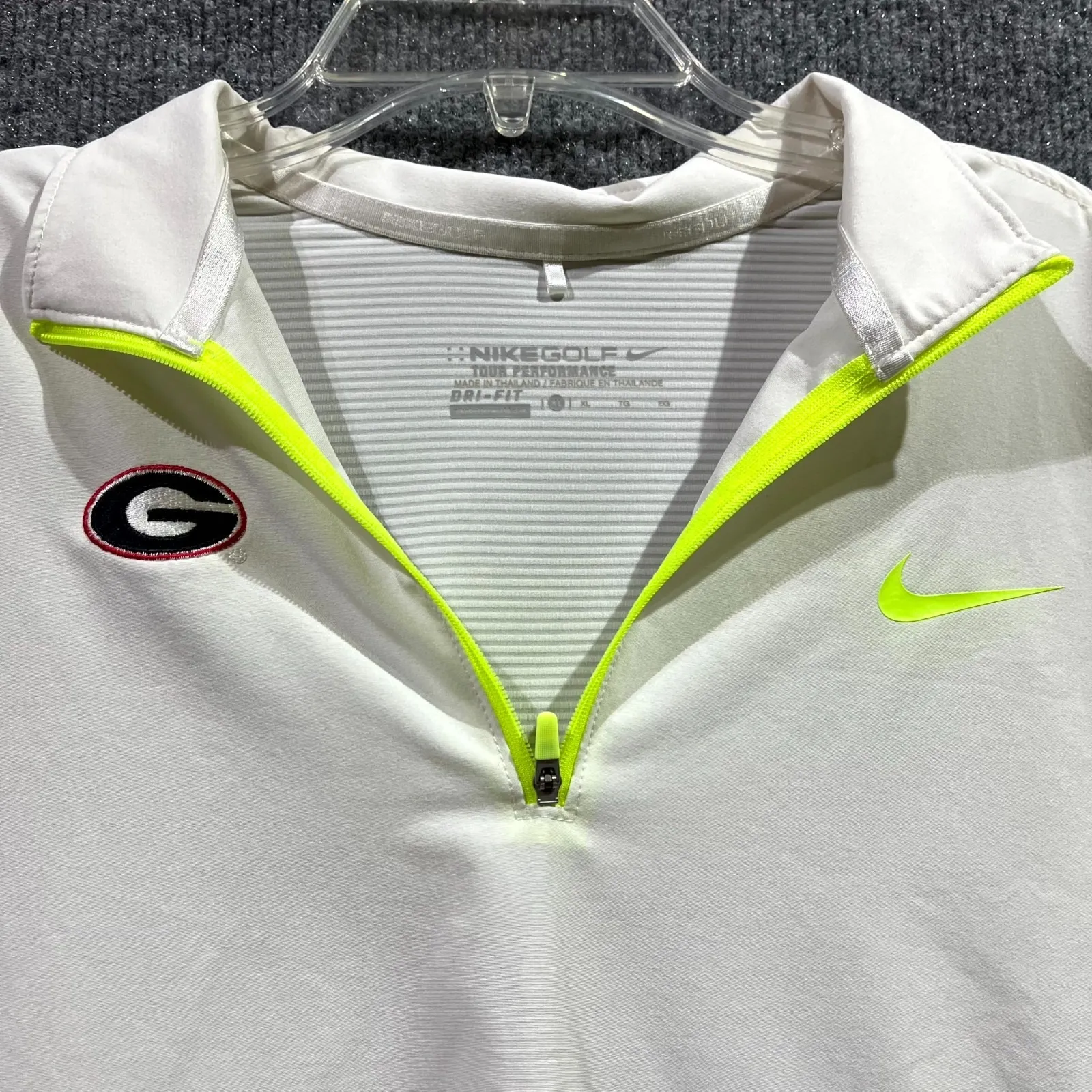 Nike Dri-Fit Golf Tour Performance Shirt Women XL White 1/4 Zip Georgia Bulldogs - Image 5