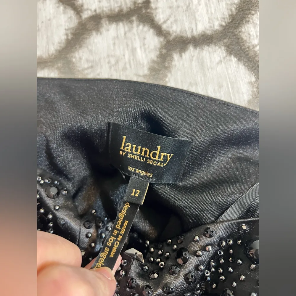 Party dress Black Beaded Halter Dress by Laundry by Shelli Segal sold at Saks - Image 9