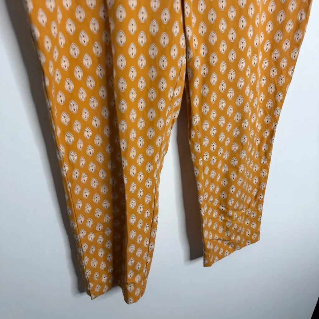 Chico’s So Slimming Patterned Crop Pant‎ Yellow Pull On Size 14 Chico’s 2.5 Crop - Image 6