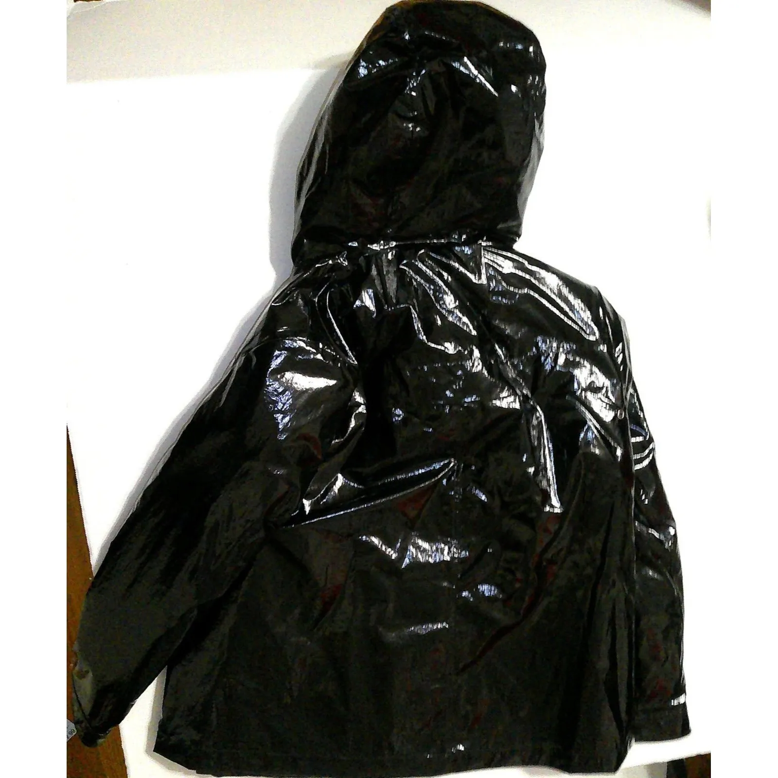 New NWT $595 Jane Post Double Jacket Light Slicker Coat Quilted Removable XS Bla Black - Image 10