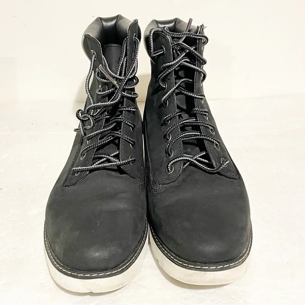 Timberland Boots Women Size 6.5 Keeley Field 6 Inch Black Nubuck Leather A26HQ - Image 5