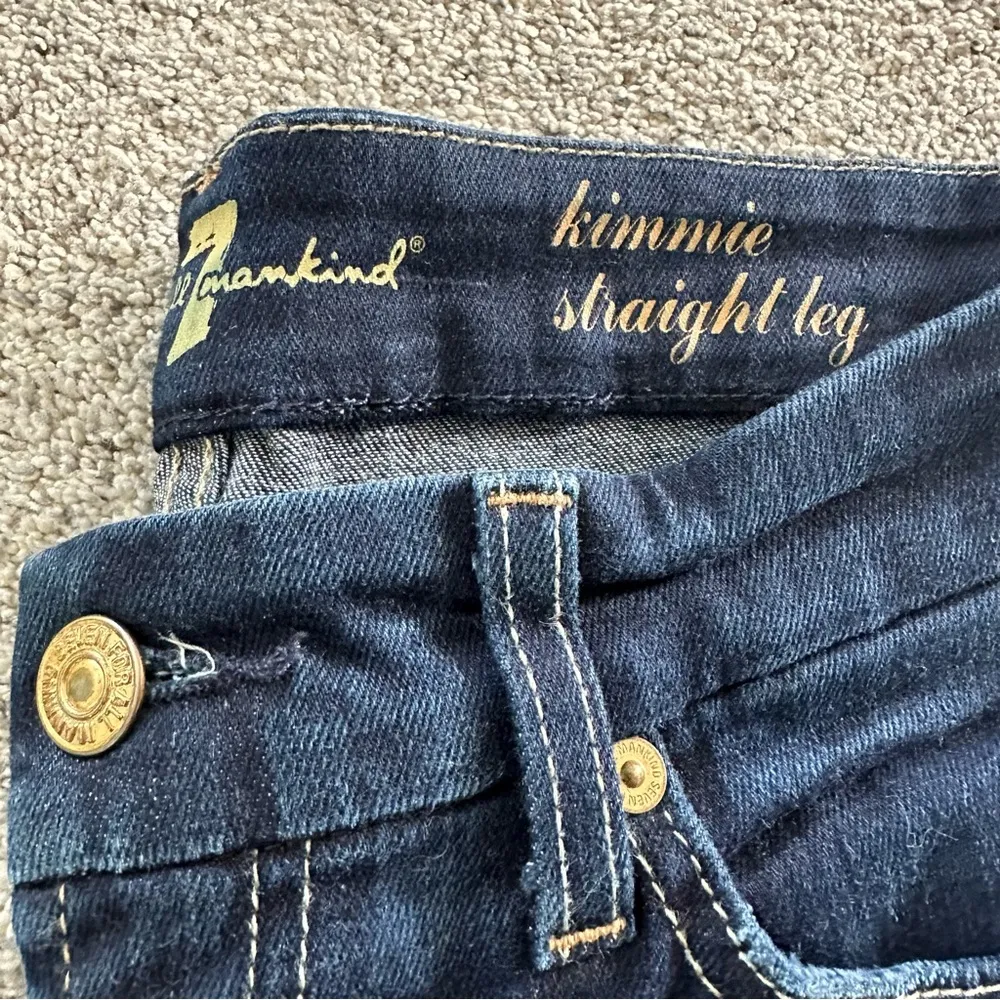 7 For All Mankind Kimmie Straight Leg Raw Hem Jeans - Image 4