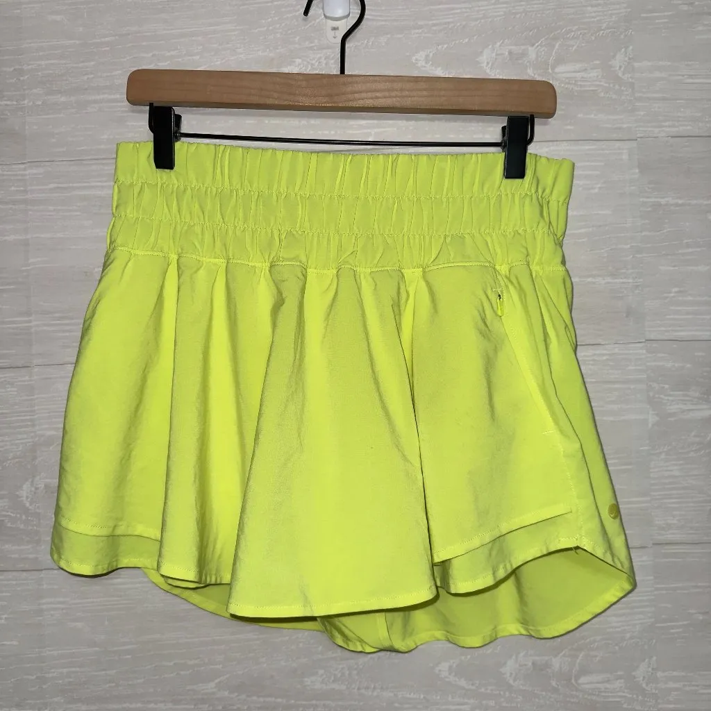 CRZ YOGA Bright Yellow Skort Athletic Tennis Running Golf Skirt Shorts XL - Image 2