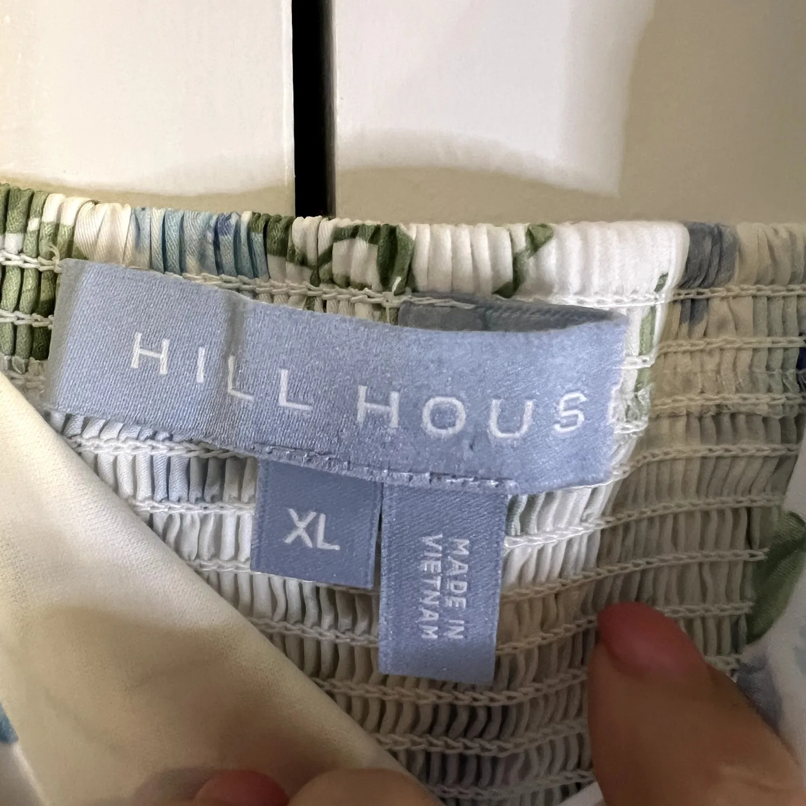 Hill House The Daphne Midi Dress size XL floral white blue green - Image 8