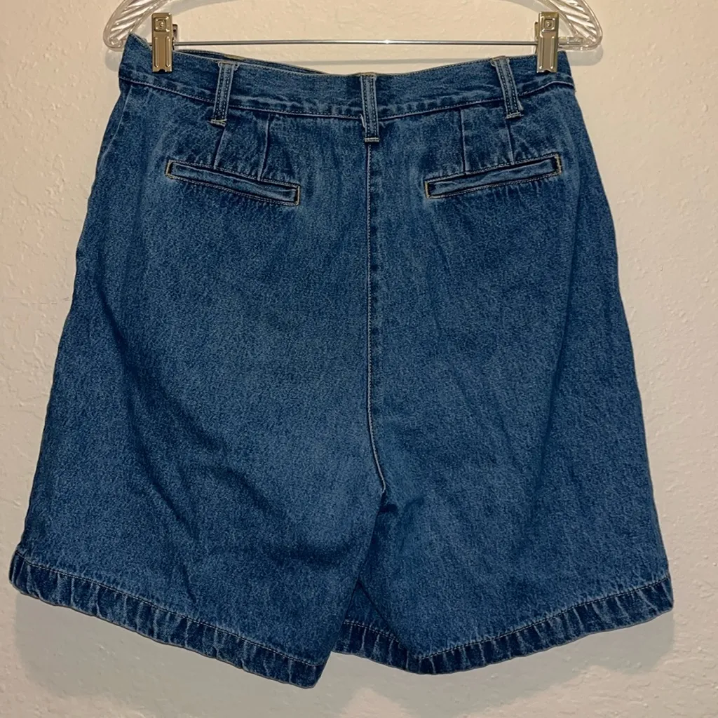 Vintage super high waisted 90s Bill Blass Mom Jeans Jean shorts • denim shorts Size 10 - Image 4