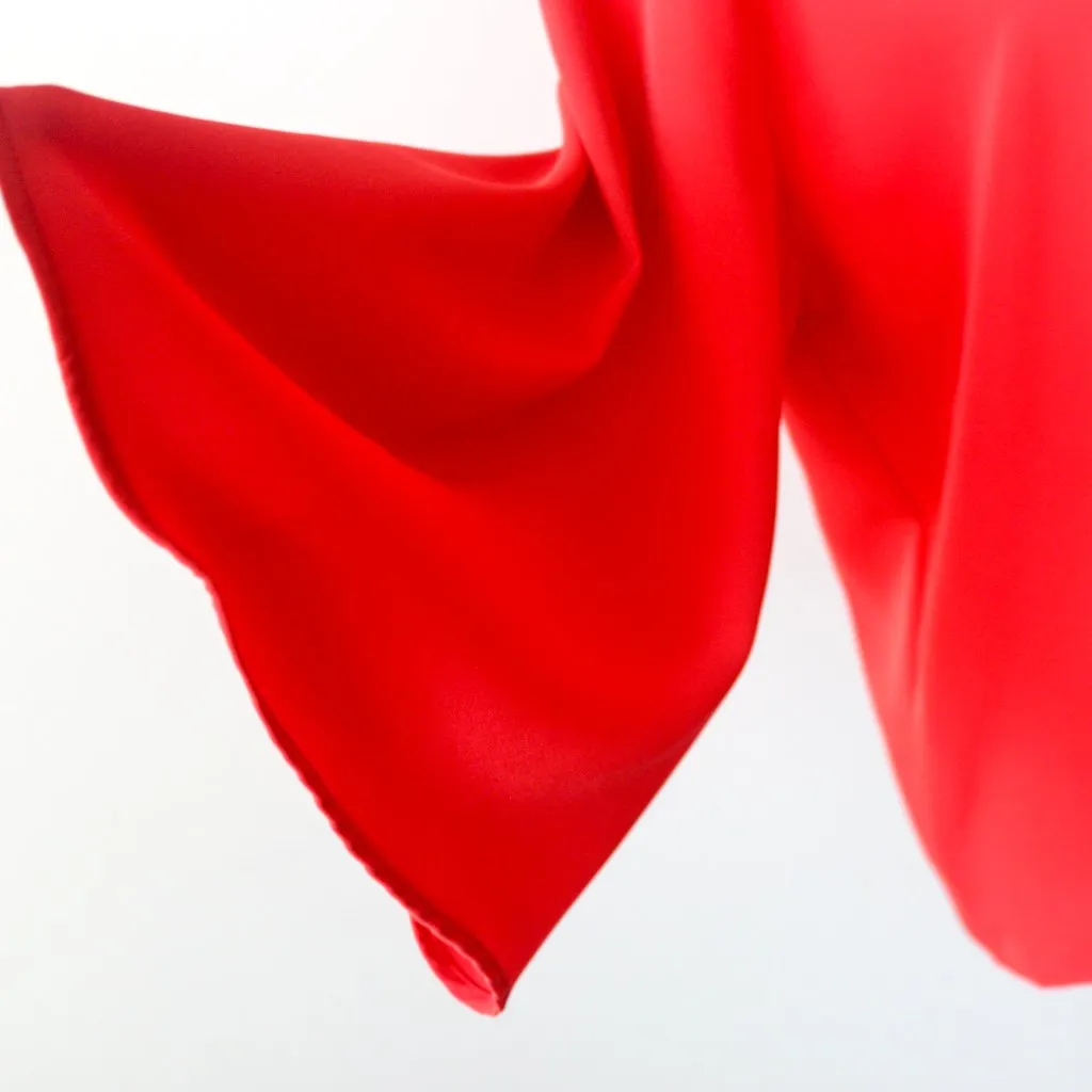 Apt. 9 Coral Red Long Sleeve Flowy Bell-Sleeve Chic Blouse Top Medium - Image 5