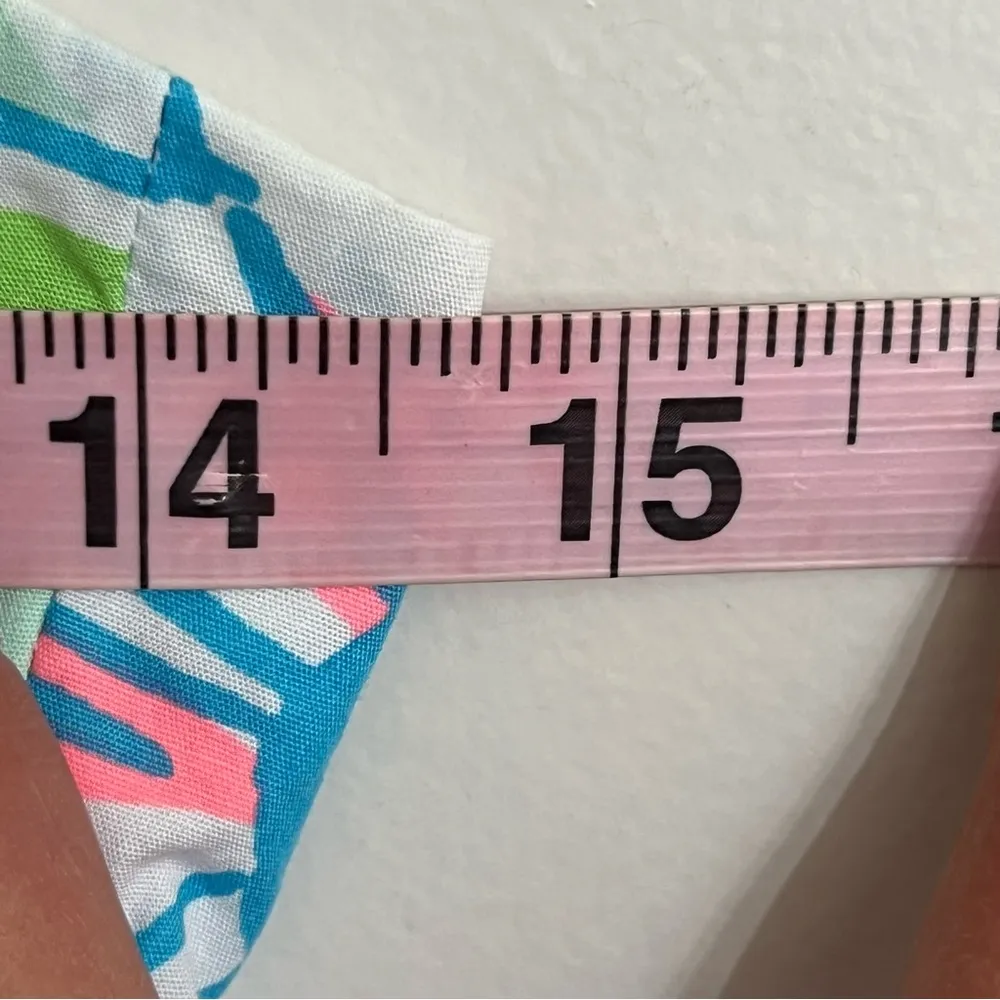 Lilly Pulitzer Zo Sand Bar Blu Splish Splash Floral Print A Line Mini Dress Sz 0 - Image 5