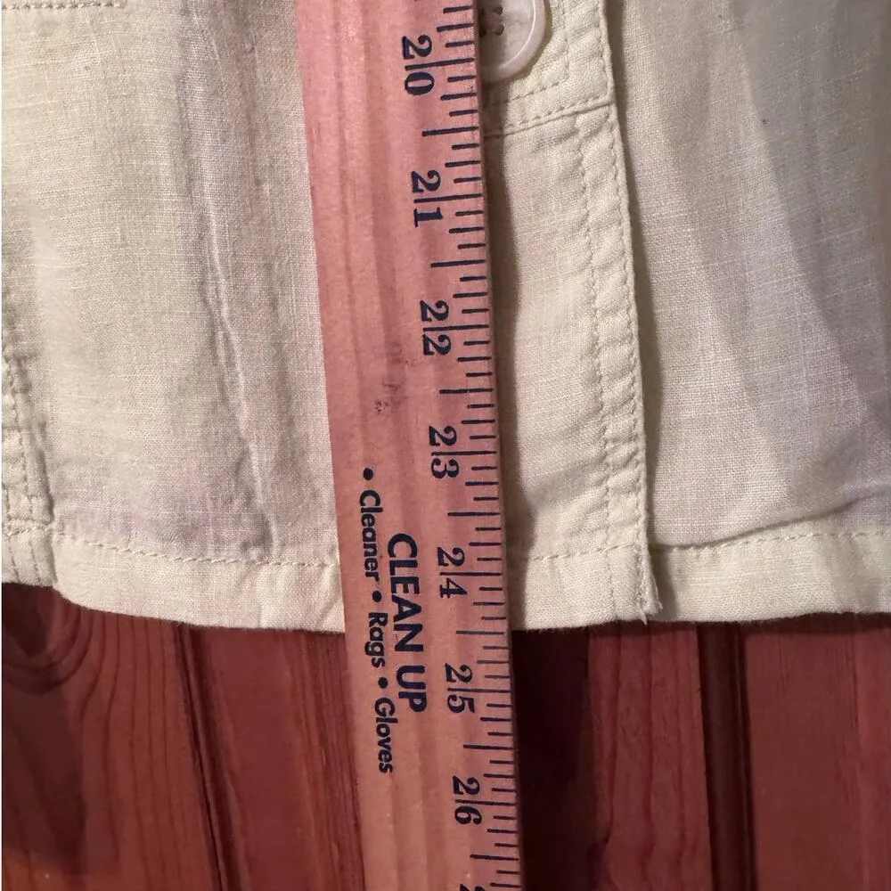 Chico's 2/L Lime Jacket 100% Linen button front lightweight Easter Spring - Image 8