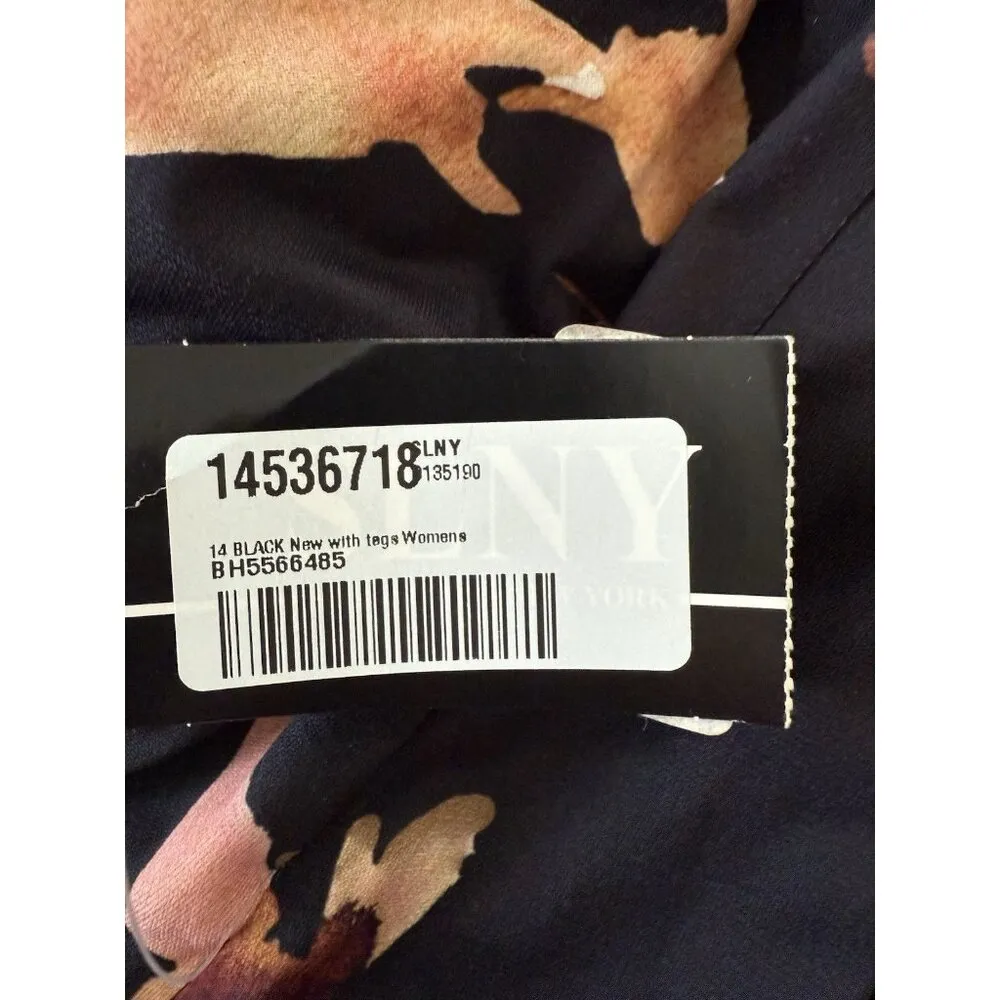 SLNY Fashions Women's Floral-Print Halter Gown MAXI dress Black Multi 14 - Image 14