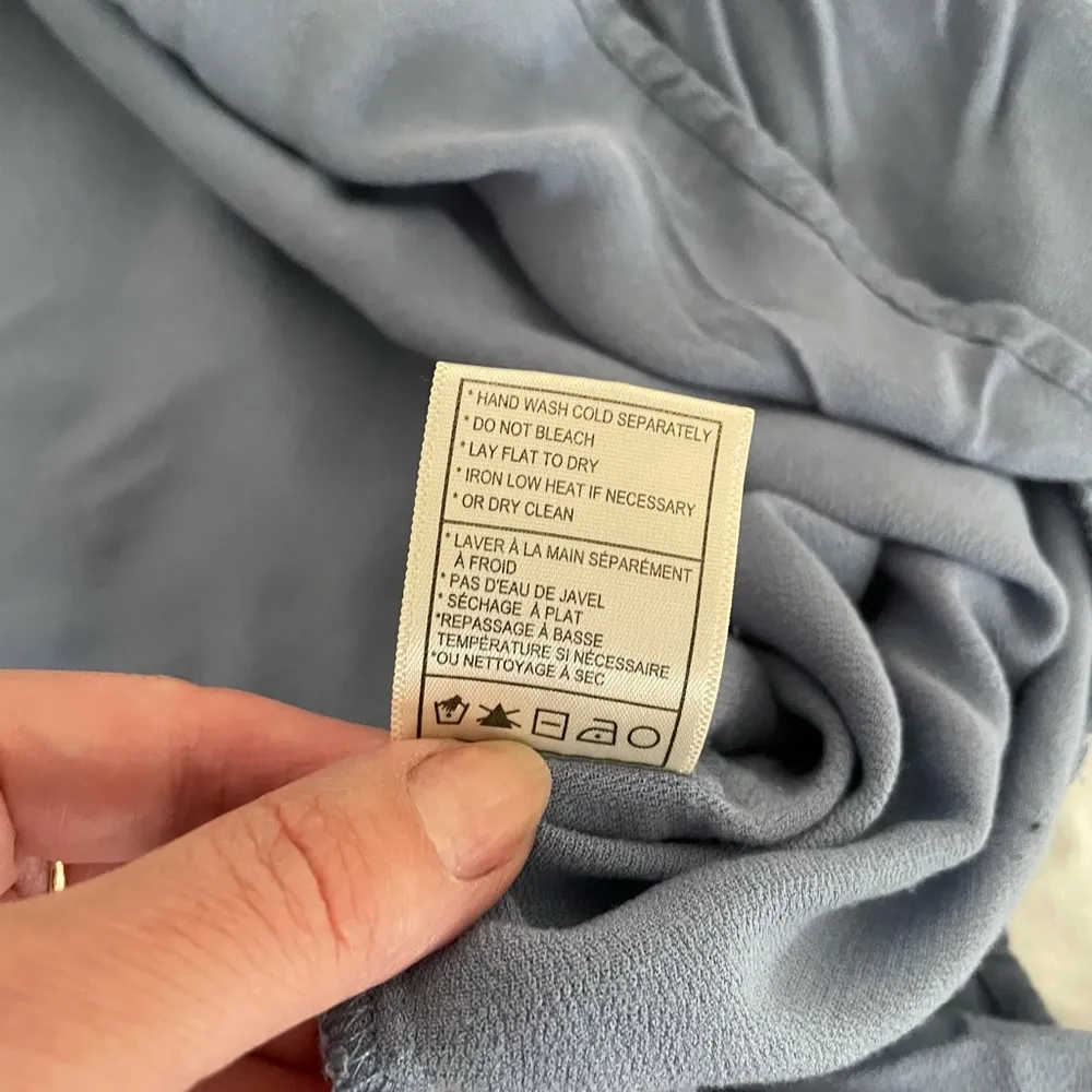 Jack by BB Dakota blue rayon bell sleeves boho fit & flare mini dress, size XS - Image 11