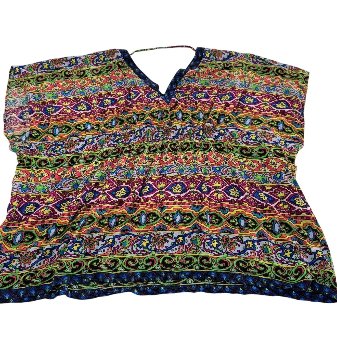 Nanette Lepore Caftan Womens Large Multicolor‎ Boho Print Swim Coverup - Image 4
