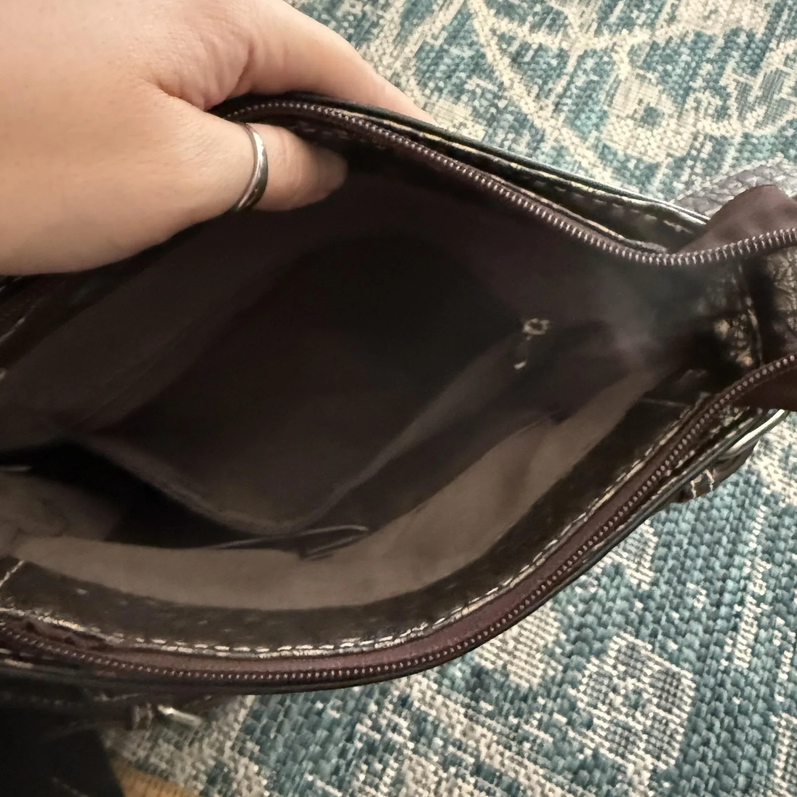 Western Crossbody‎ Purse Womens Silver Buckle Rhinestone Studded Cowgirl Bag - Image 9