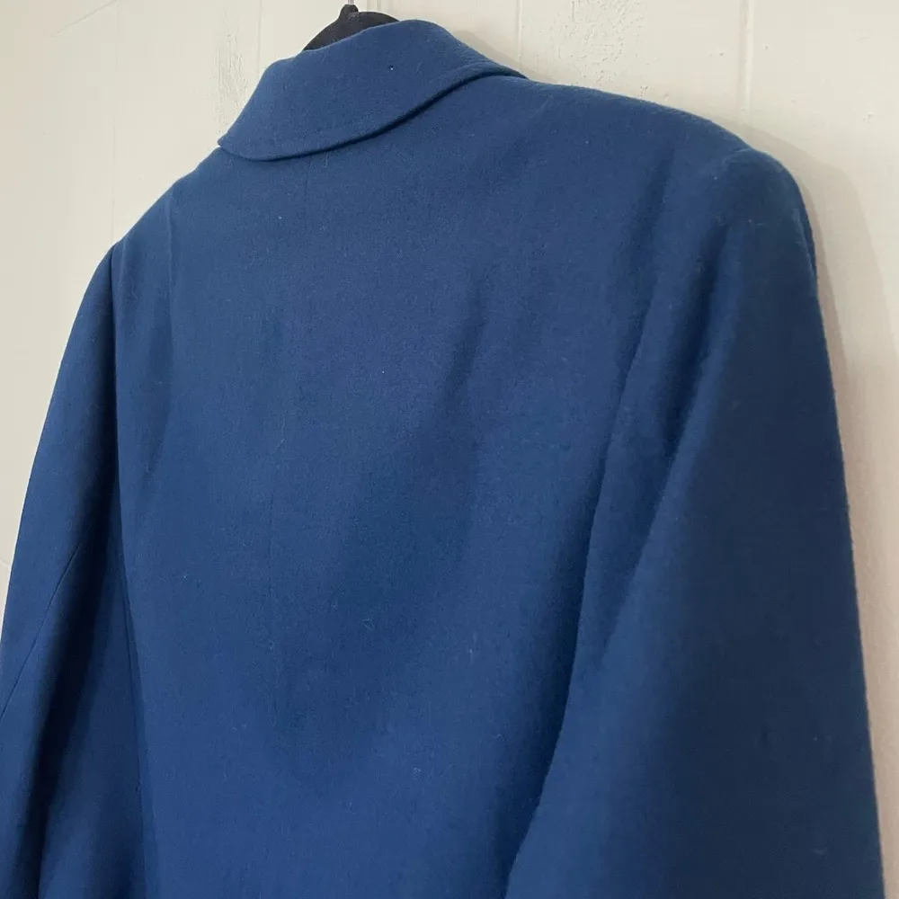 Pendleton Vintage Blue 100% Virgin Wool One Button Blazer Jacket ~ Size 14 - Image 9