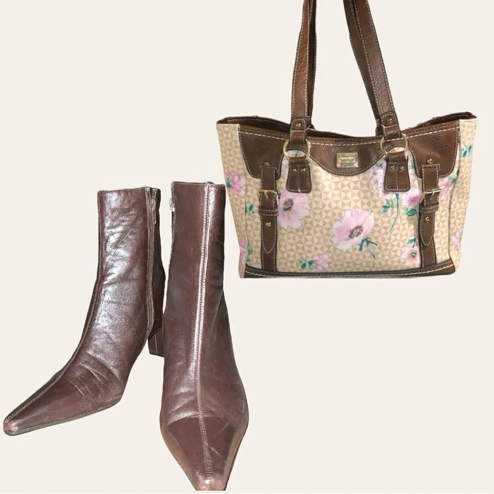 Unisa brown leather ankle boots! - Image 2