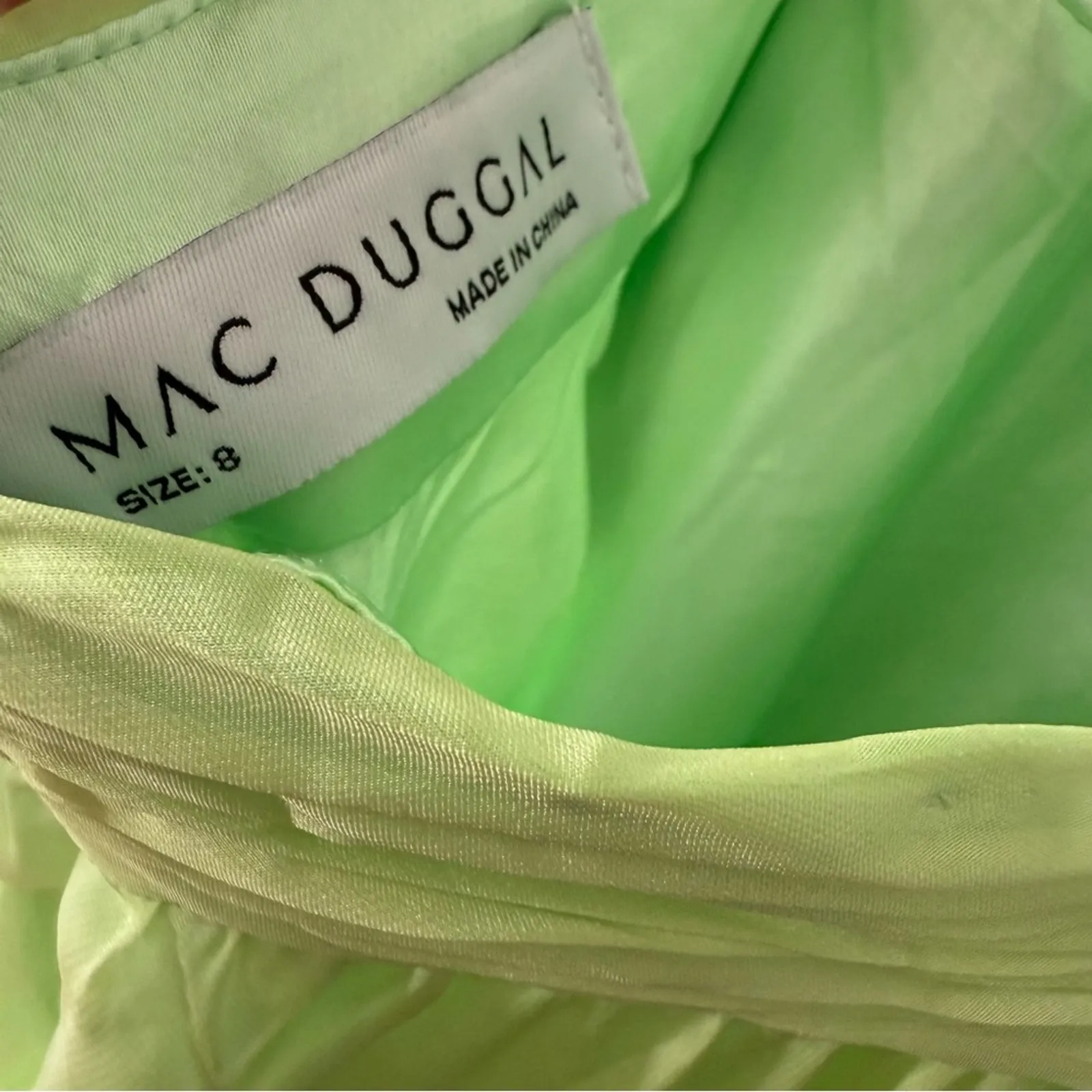 Mac Duggal Ruffle Tiered Cut-Out Chiffon Gown 67911 Mint Women’s Sz 8 - Image 8