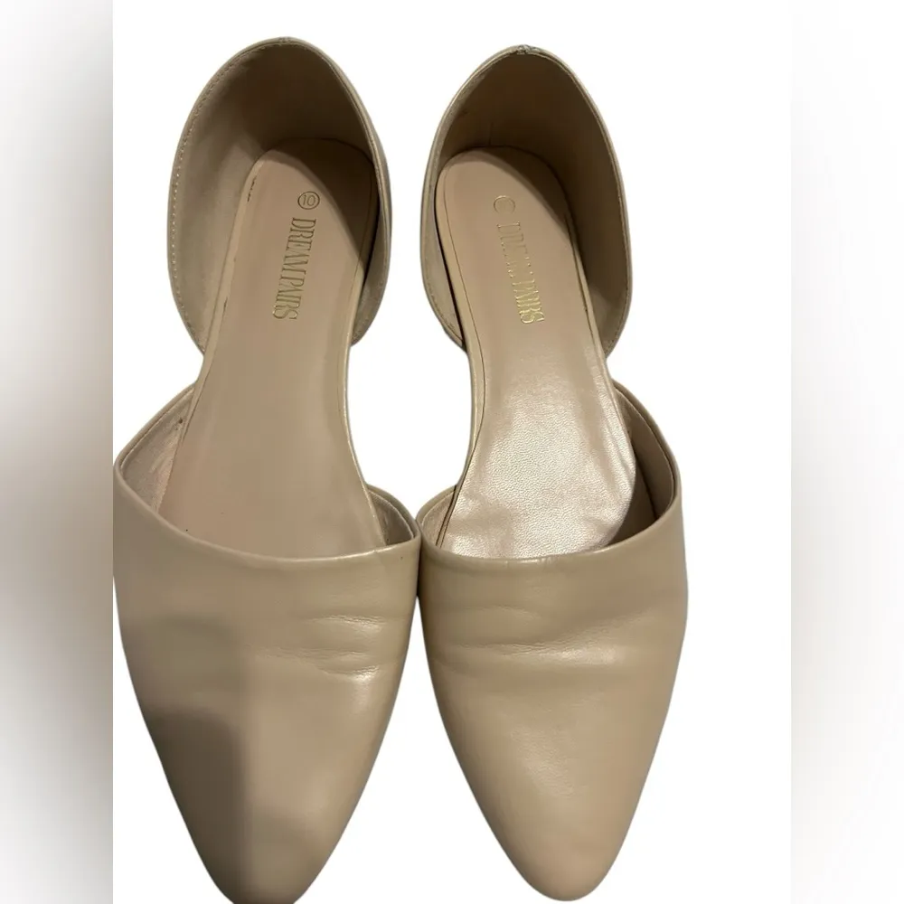 Dream pairs nude Pointed-Toe Slip on Flats size 10 - Image 2