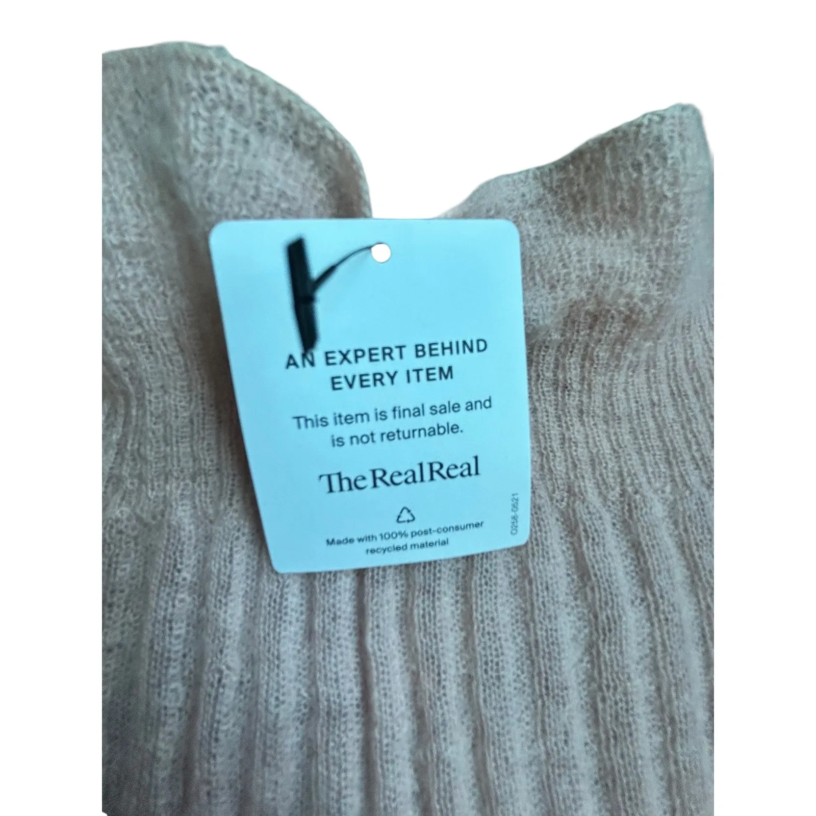 Rag & Bone Donna Turtleneck Ribbed Mock Neck Sweater Peach Beige Long Sleeve XS - Image 11