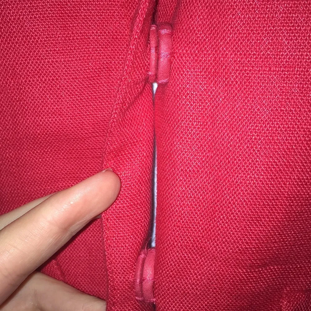 Brand New Carlisle Cropped Red Linen Jacket! Size 2 NWT - Image 6