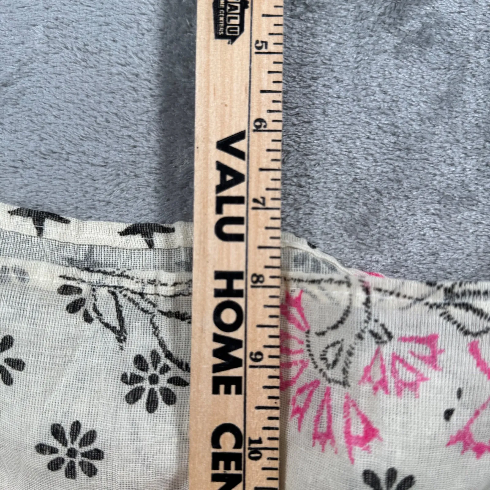 Free People White Pink Floral Star Polka Dot Lightweight Scarf Bag Reusable - Image 7