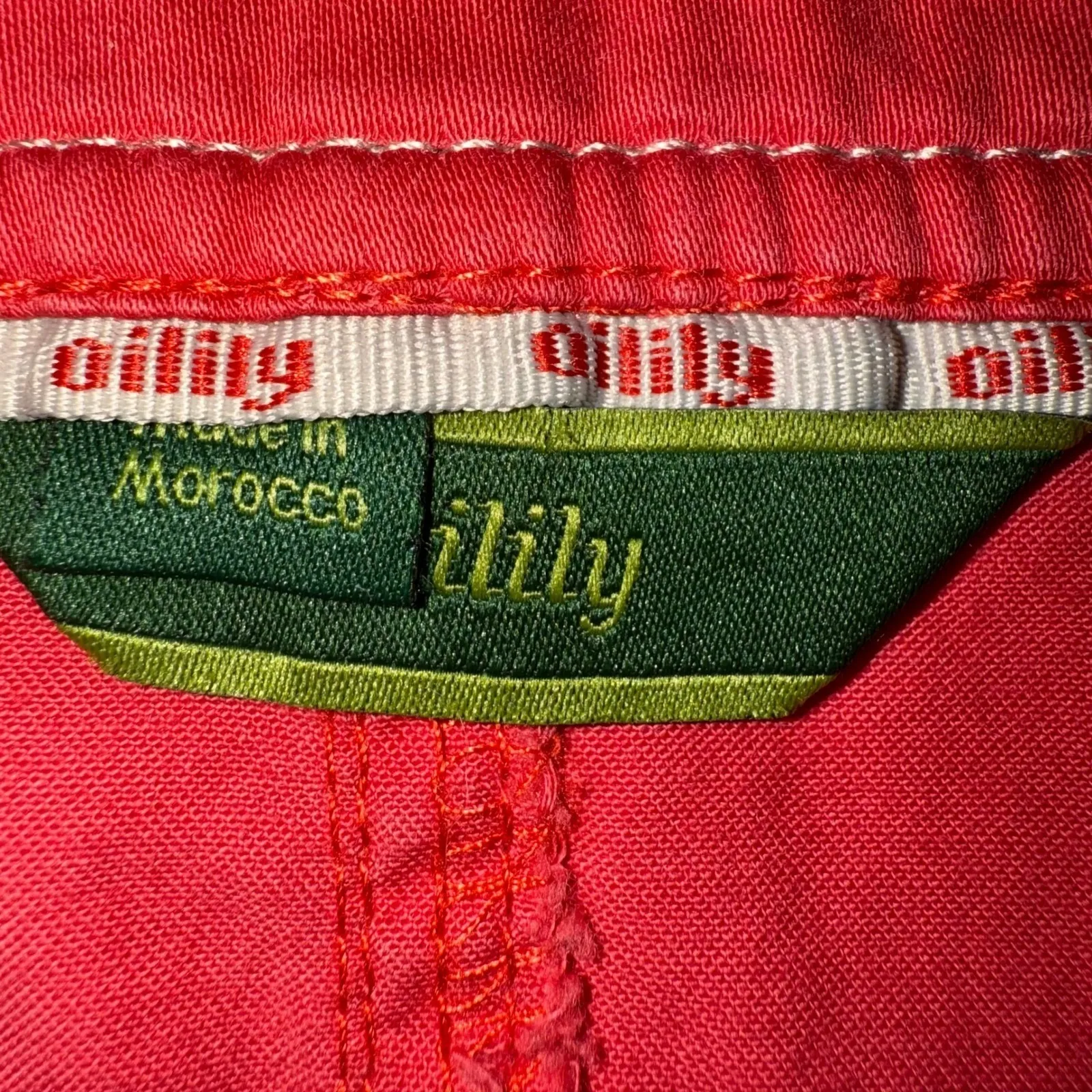 ANTHROPOLOGIE OILILY Red With Floral‎ White Embroidered Cotton Skirt Size 38 - Image 7