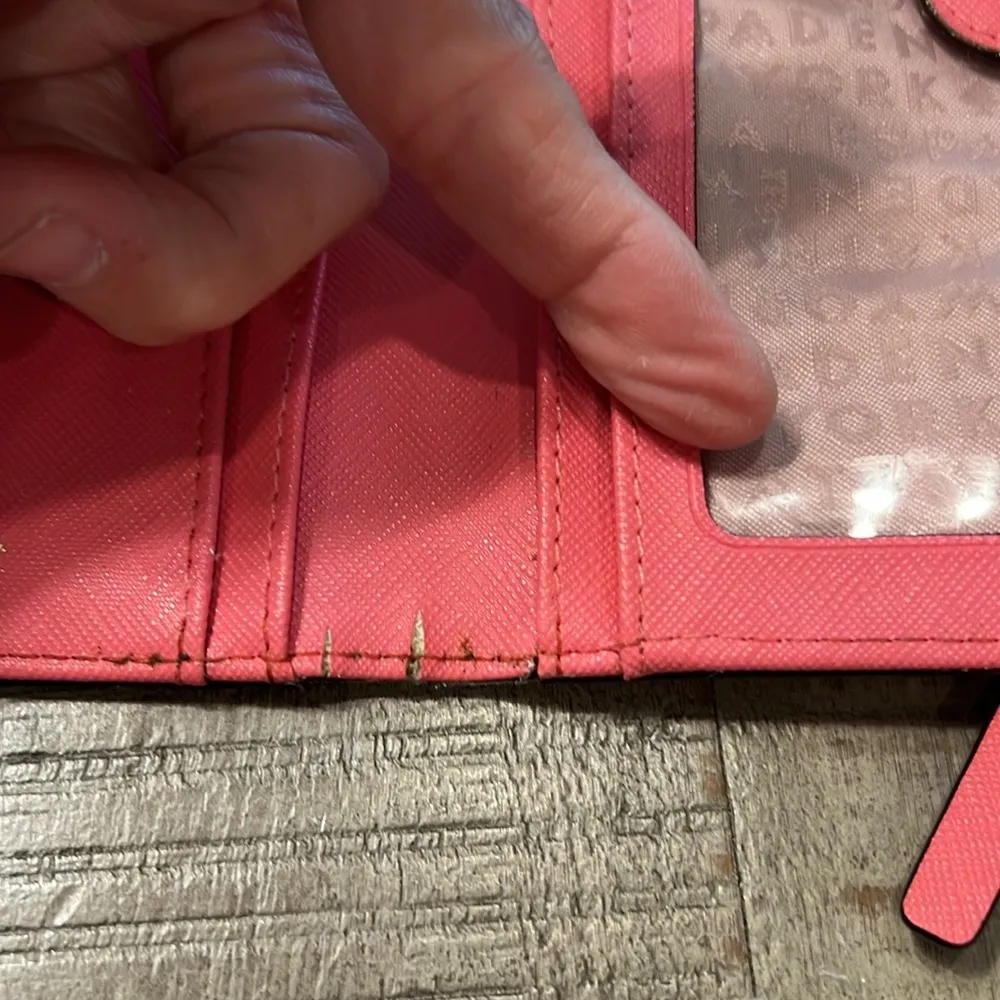 KATE SPADE NEW YORK SAFFIANO WALLET NEWBURY LANE STACY GERANIUM VGUC - Image 7