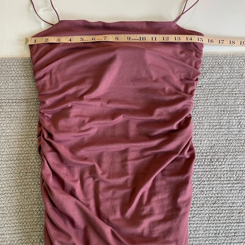 Windsor Rose Pink Drapey Rusched Bodycon Midi Dress Size Large NWT - Image 6