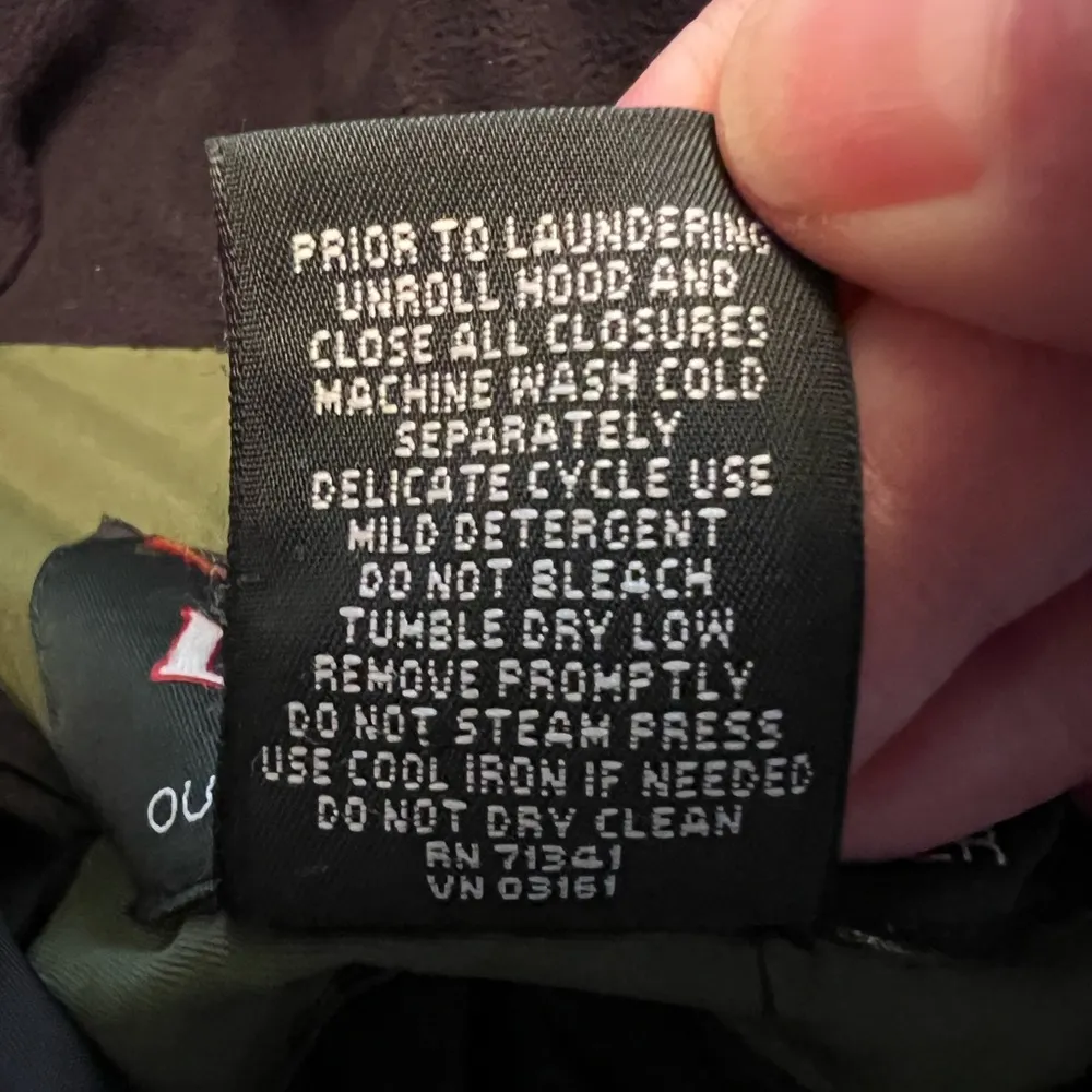 LL Bean Vintage Women’s Thinsulate Lined Hooded Jacket Green Black Medium 0 RF98 - Image 5