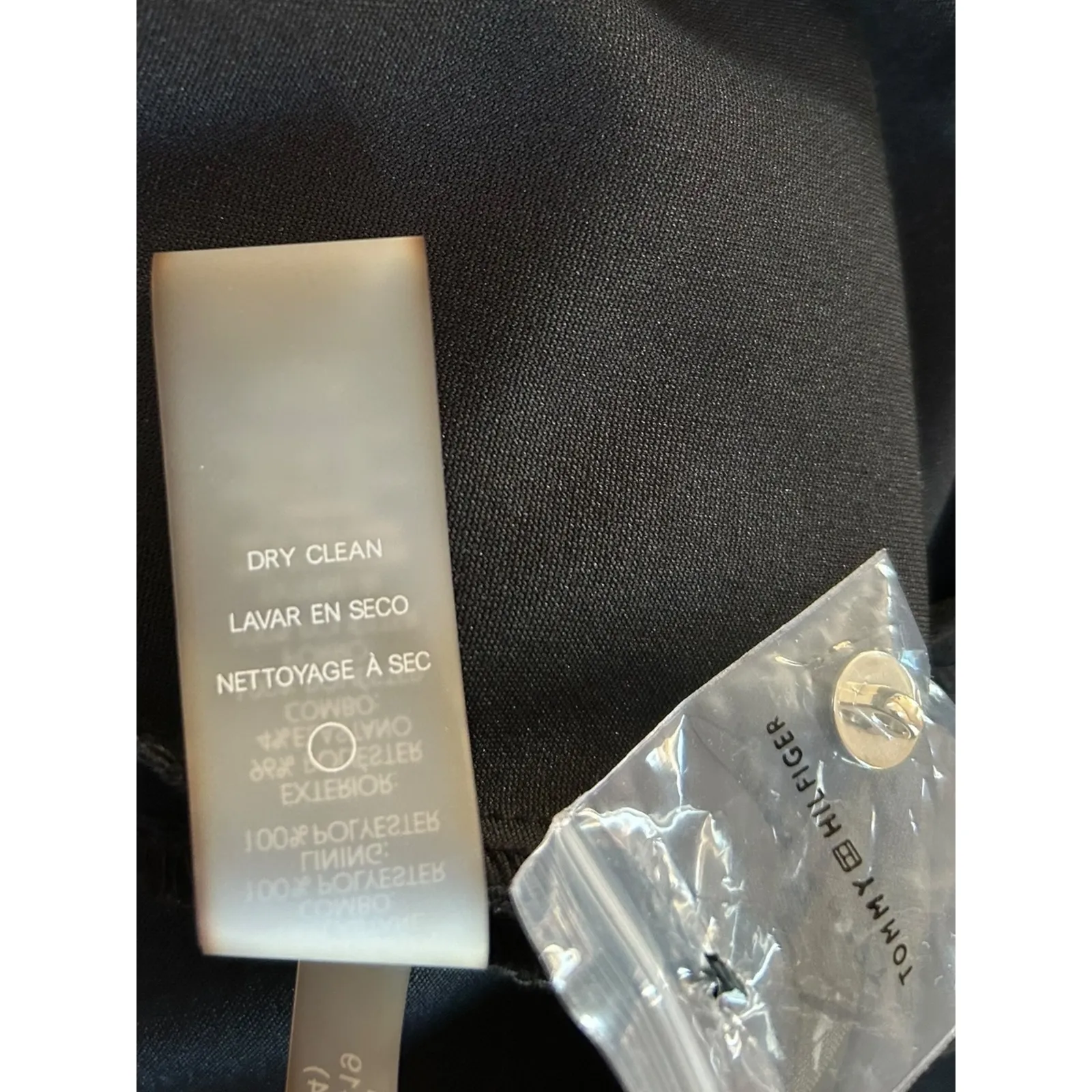 NWT‎ Tommy Hilfiger Scuba Little Black Sheer Long Sleeve Wrap Midi Dress Size 8 - Image 10