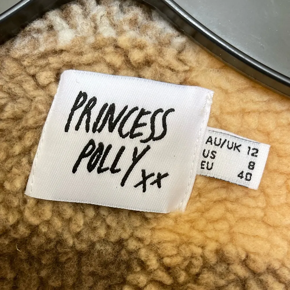Princess Polly Doria Teddy Jacket in Beige Size 8 GUC - Image 4