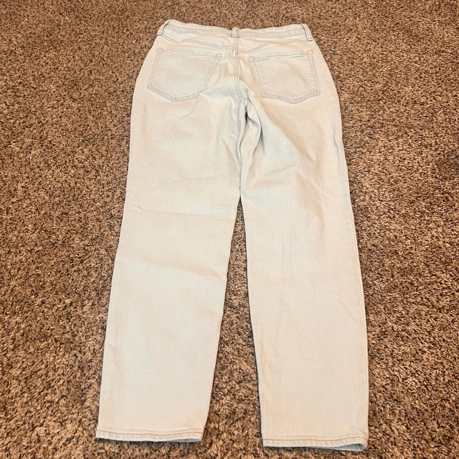 Old Navy Womens Size 6 Light Wash OG Straight‎ Higher High Rise Jeans - Image 6
