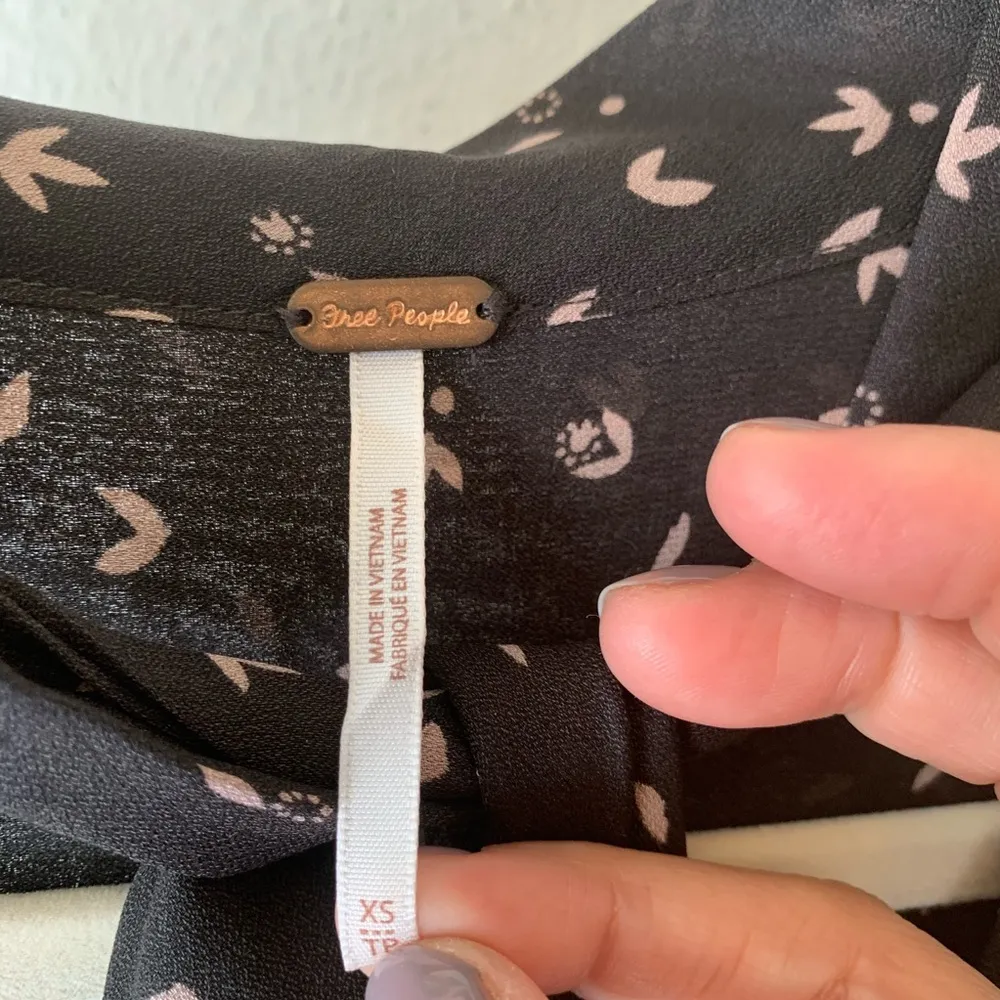 Free People Sheer Tie Neck Top - Image 4