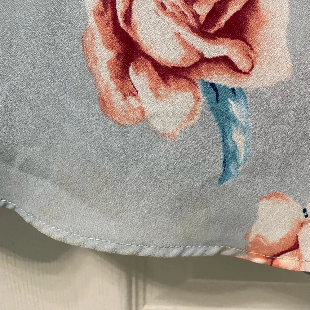 Show Me Your Mumu Hacienda Blue Floral Maxi Dress Size Medium - Image 7