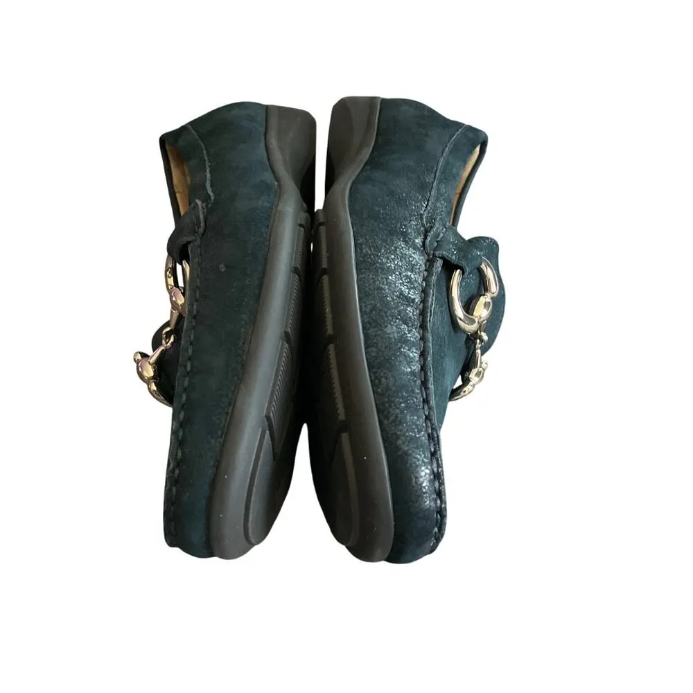 Wirth Original Womens Leather Moccasins Silver Horsebit - Image 10