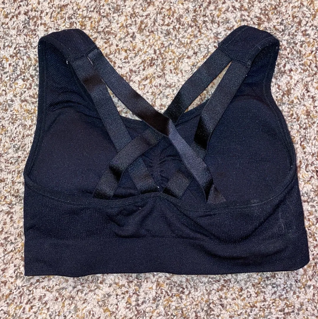 Black Sport Bra - Image 2