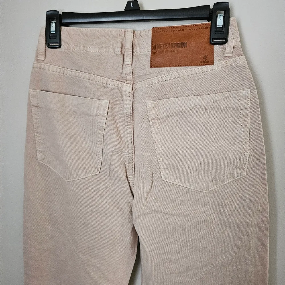 One Teaspoon Jeans Nashville Stone Nomad Mid Waist Vintage Fit Cream Beige - Image 7