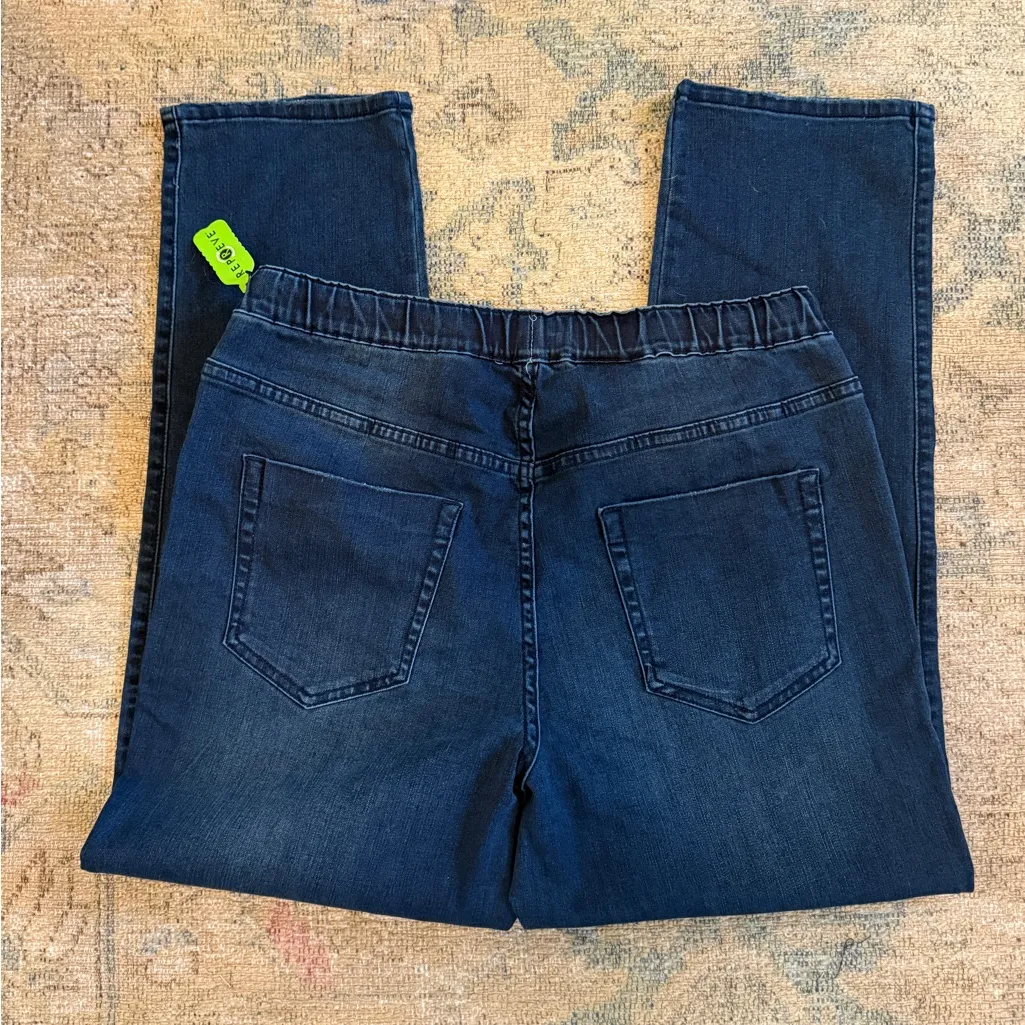 Buffalo David Bitton NWT High Rise Dark Blue Pull-On Denim Joggers - Image 2