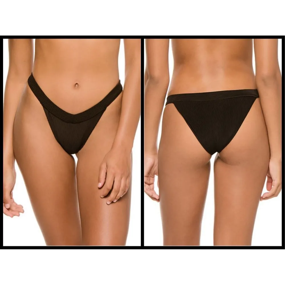 💕FRANKIE'S BIKINIS💕 Grace Cheeky Ribbed Bikini BOTTOM ~ Black XL NWT - Image 5