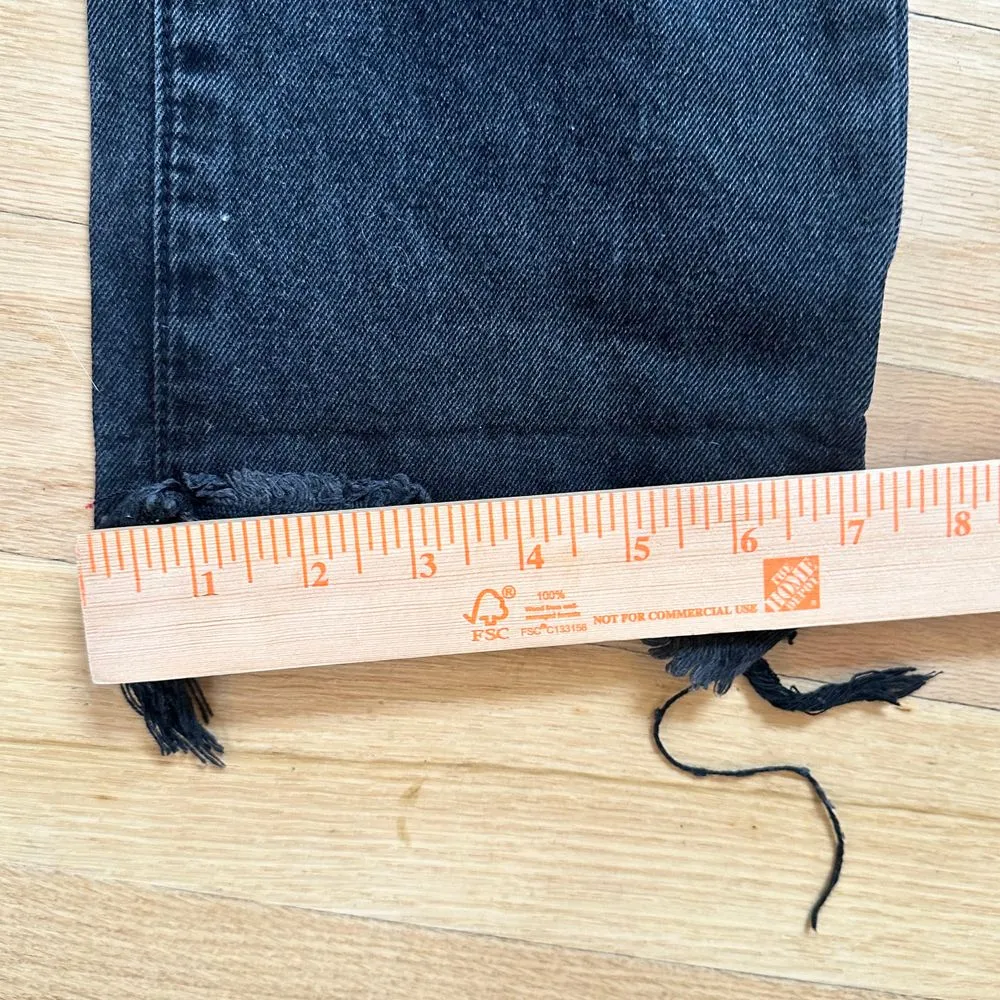 Nasty Gal Black Distressed Jeans Ripped Denim US4 UK8‎ EUR46 Grunge Punk Rock - Image 4