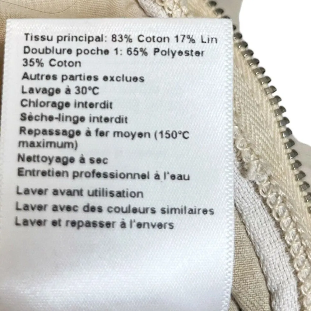 Ba&sh Dincy Utility Jumpsuit Long Sleeves Full Length Beige Women’s Size US 4 - Image 9