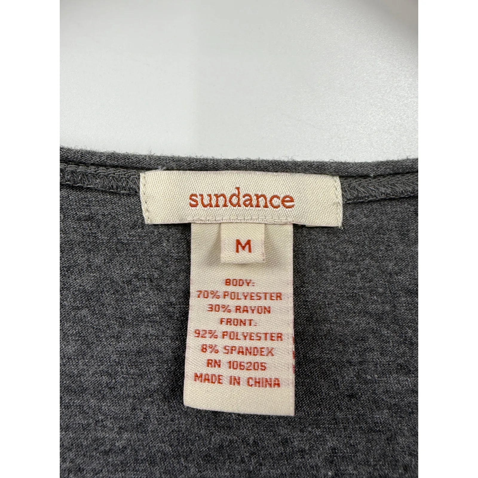 Sundance Velvet Ruched 3/4 Sleeve Tunic Top‎ Round Neck Jersey Shirt Size M Red Size M - Image 2