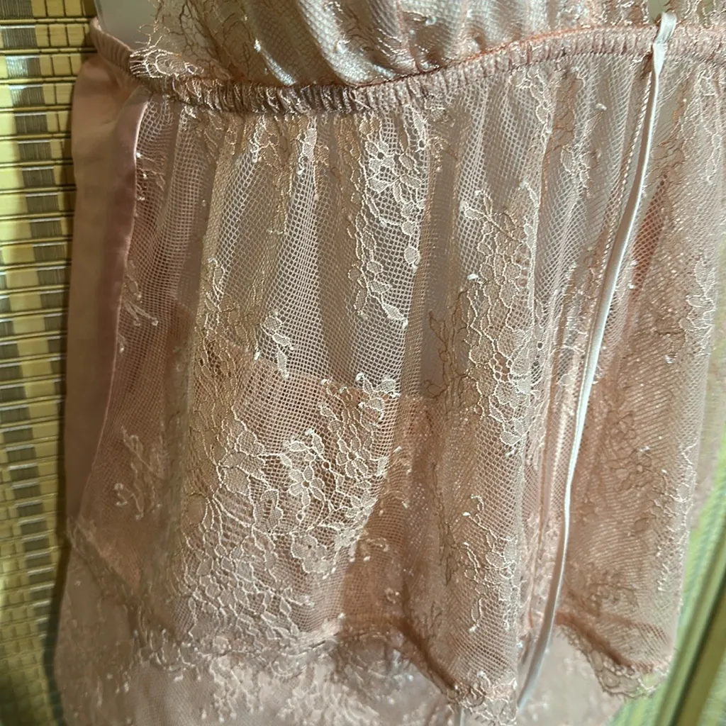 Victoria's Secret Pink Lacy Two Piece CroppedCami Teddy & Sleep Shorts Set Large - Image 6