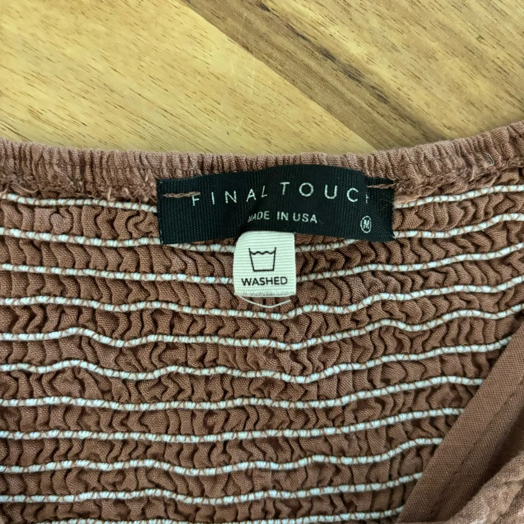 Final Touch  Brown Crop Top M - Image 5