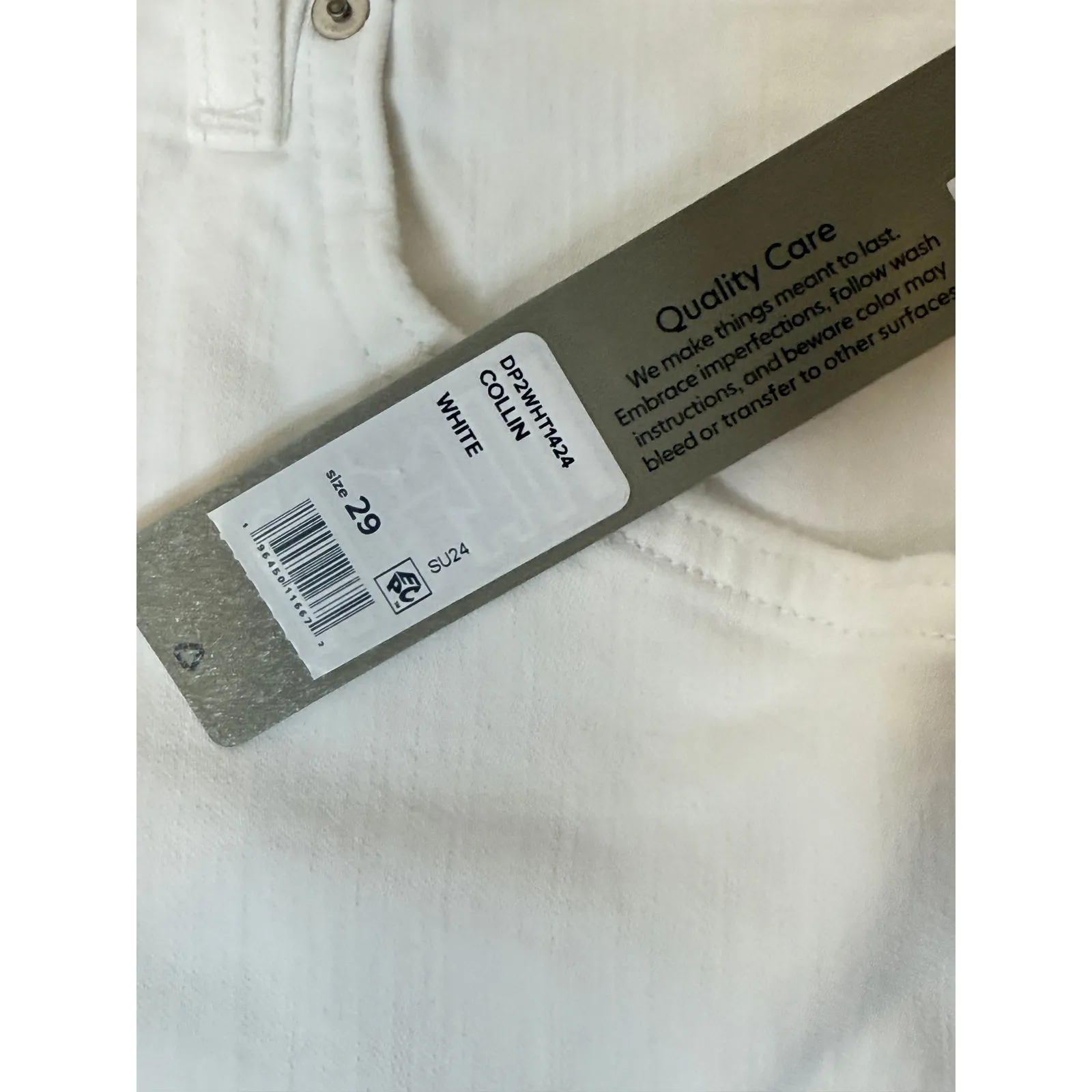 Hudson Collin Mid-Rise White Skinny Ankle Jeans Size 29 NWT - Image 2