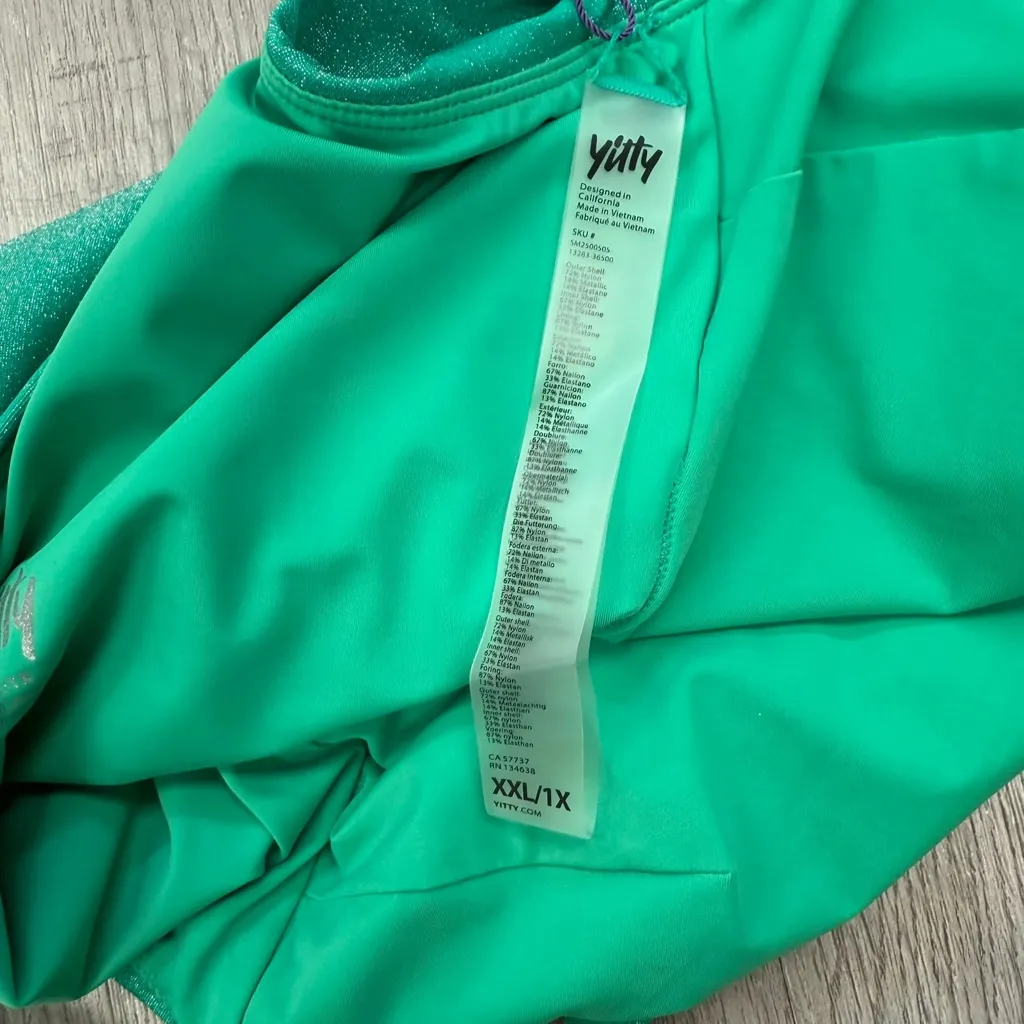 Yitty Green Shaping Swim Luxe Twist Plunge Swimsuit - New - Size XXL/1X - Image 6